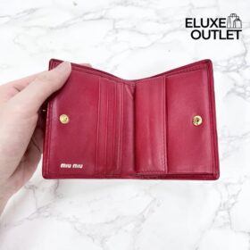 Kleine Matelassé-Nappa-Leder Rot 11.2cm