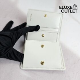 Kleines Matelassé-Nappa-Leder Weiß 11.2cm