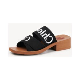 Woody-Mules mit Absatz Schwarz