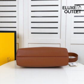 Tasche aus braunem Leder 20 cm