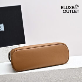 Buckle kleine Lederhandtasche Karamell 23cm