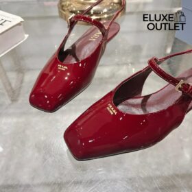 Slingback-Ballerinas Kirschrot 1.5cm