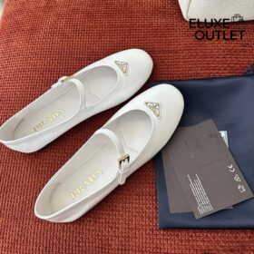 Naplak Lackleder-Ballerinas Weiß