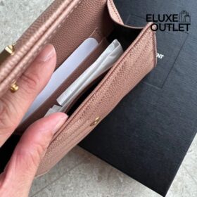Cassandre Matelassé kompakte Tri-Fold-Geldbörse aus Lammleder 12.5cm