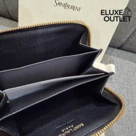 Cassandre matelassierte Münz-Karten-Brieftasche aus Lammleder 11cm