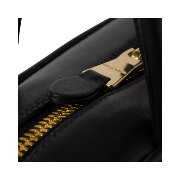 Schwarze Leder-Top-Griff 17cm