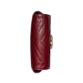 Rote Super-Mini-Tasche mit Chevron-Muster 16.5cm