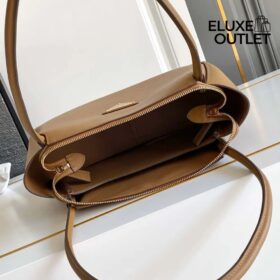 Lederschultertasche in Karamell 16cm