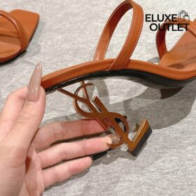Opyum Slingback Sandalen aus pflanzlich gegerbtem Leder 8.5cm
