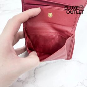 Kleine Matelassé-Nappa-Leder Rot 11.2cm
