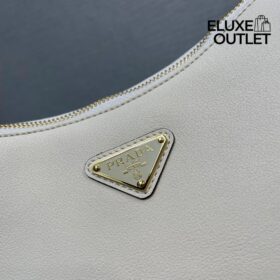 Aimée mittelgroße Lederhandtasche in Weiß 18cm