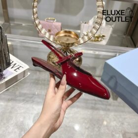 Slingback-Ballerinas Kirschrot 1.5cm