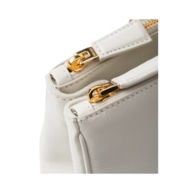 Große Galleria Ledertasche in Weiß 22.5cm