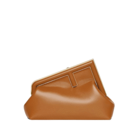 Tasche aus braunem Leder 20 cm