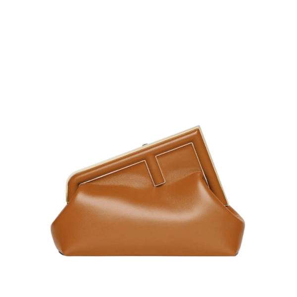 Tasche aus braunem Leder 20 cm
