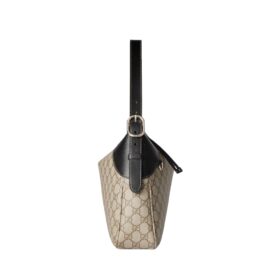 Dunkelbraun GG Emblem Schultertasche 37cm