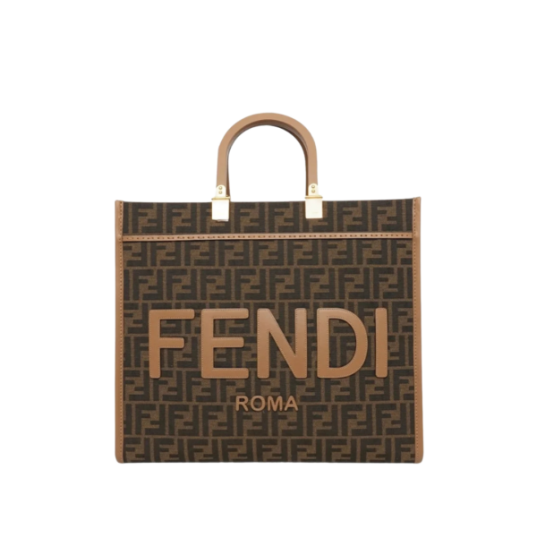 Braune FF Stoff-Shoppingtasche 31cm