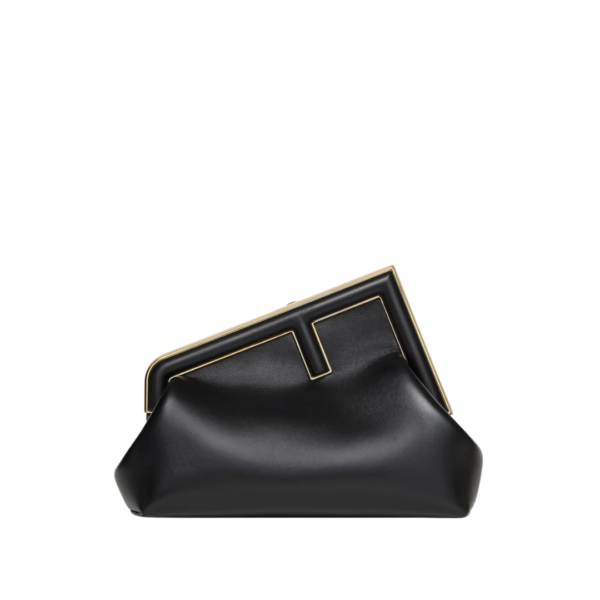 Tasche aus schwarzem Leder  20cm