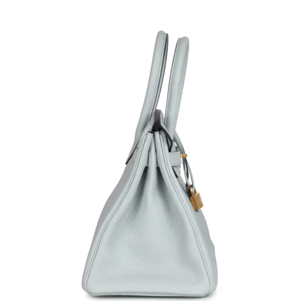 Bleu Pâle Togo mit Gold-Beschlägen 30cm