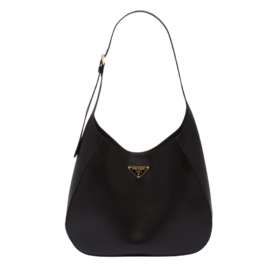 Große Schultertasche Schwarz 40 cm