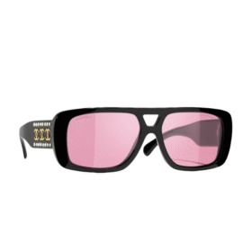 Pilotenbrille Schwarz/Rosa