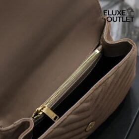 wildleder Karamell mit Goldschnalle 24 cm