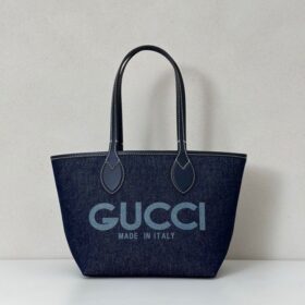 Totissima Kleine Wendetasche Dunkelblauer Denim 22 cm