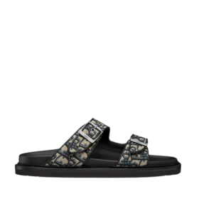 Aqua-sandaal Beige en zwarte Dior Oblique-jacquard 40EU