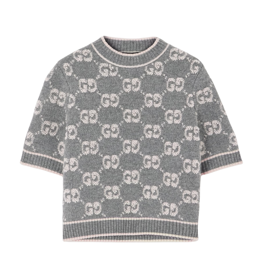 T-Shirt Jacquard Grau