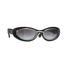 Oval Schwarz/Grau
