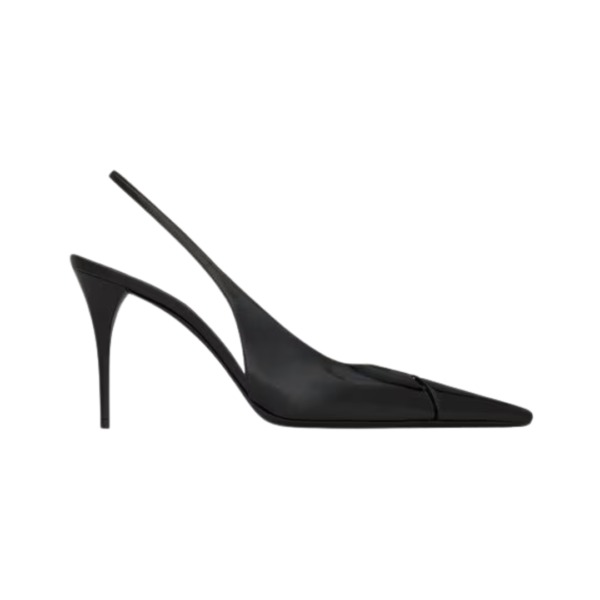 Slingback Schwarz 9 cm