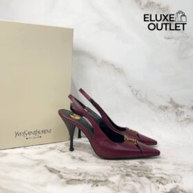 Slingback Burgunderrot 9 cm