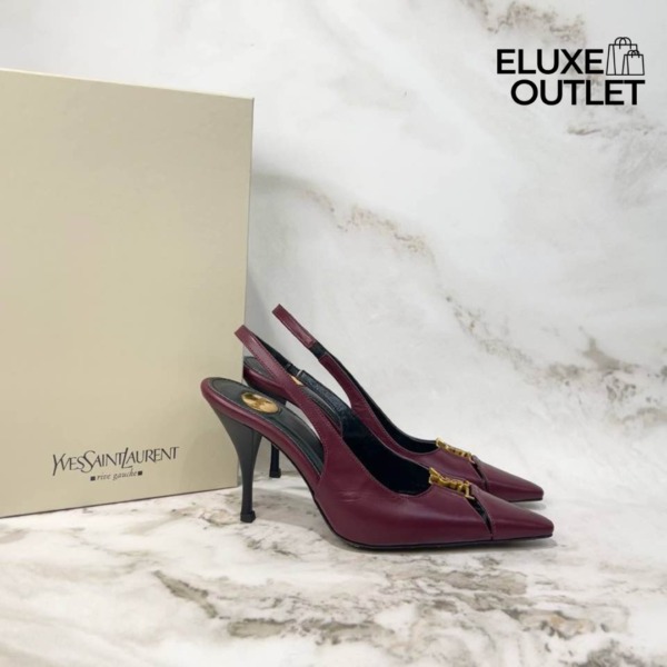 Slingback Burgunderrot 9 cm