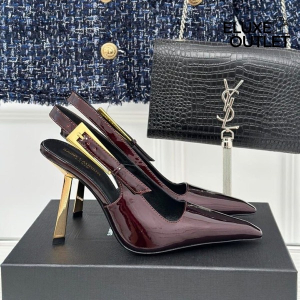 Slingback Kastanienbraun 7.5 cm
