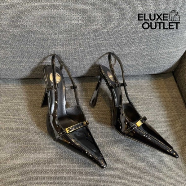 Slingback Schwarz 7.5 cm