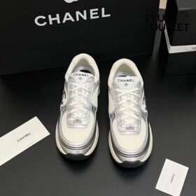 Leder Sneakers Silver