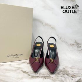 Slingback Burgunderrot 9 cm