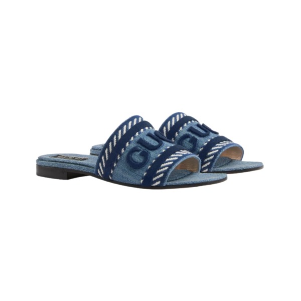 Slippers Blauer Denim