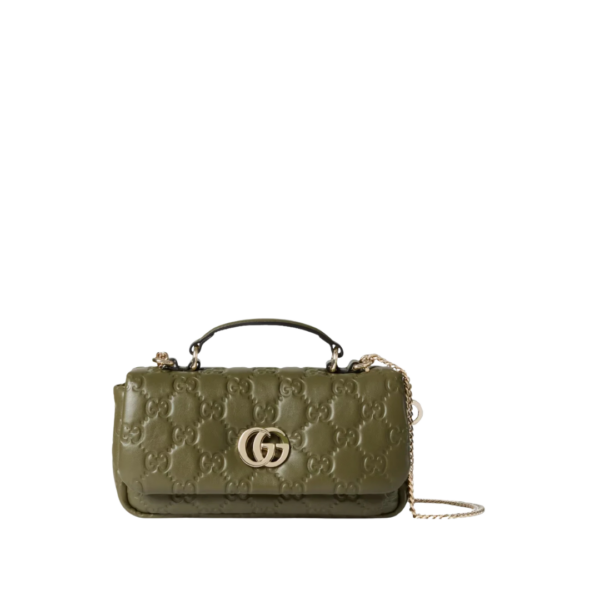 Grüne gepolsterte Milano Mini-Tote-Tasche 21.1cm