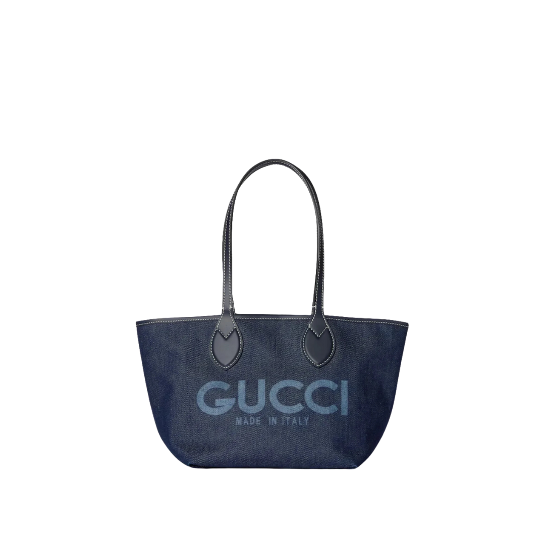 Totissima Kleine Wendetasche Dunkelblauer Denim 22 cm