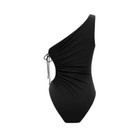 One-Shoulder Schwarz