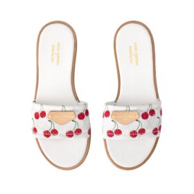 TM Lily Flat Mule Weiß/Rot