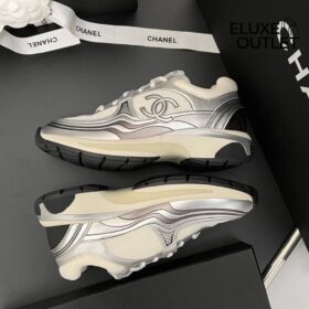 Leder Sneakers Silver