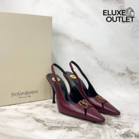Slingback Burgunderrot 9 cm