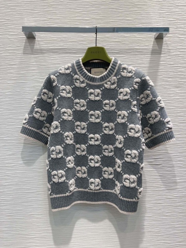 T-Shirt Jacquard Grau