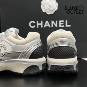 Leder Sneakers Silver