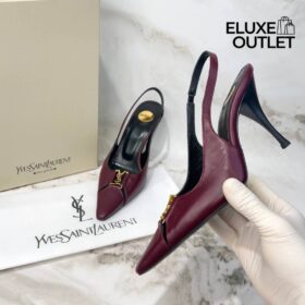 Slingback Burgunderrot 9 cm