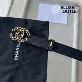Belt Schwarz/Goldfarben 3cm