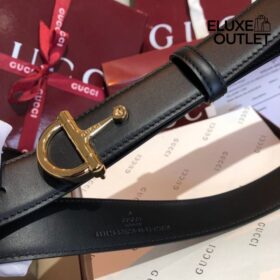 Horsebit Buckle Schwarz 2 cm