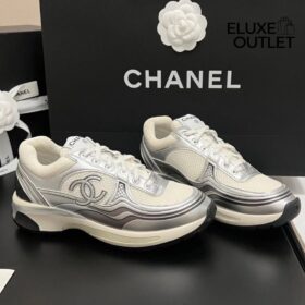 Leder Sneakers Silver